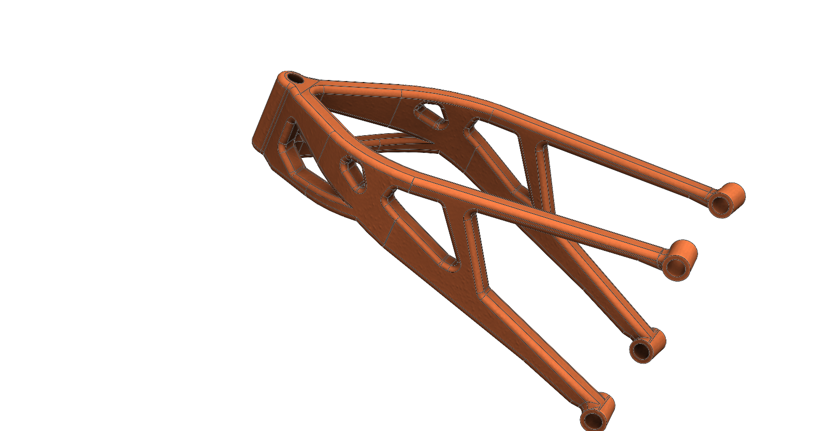 使用拓扑优化流程进行摩托车底盘设计